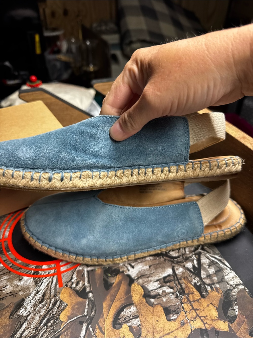 Born Suede Espadrille Slip-Ons in Blue size 9 VGUC - Picture 4 of 9